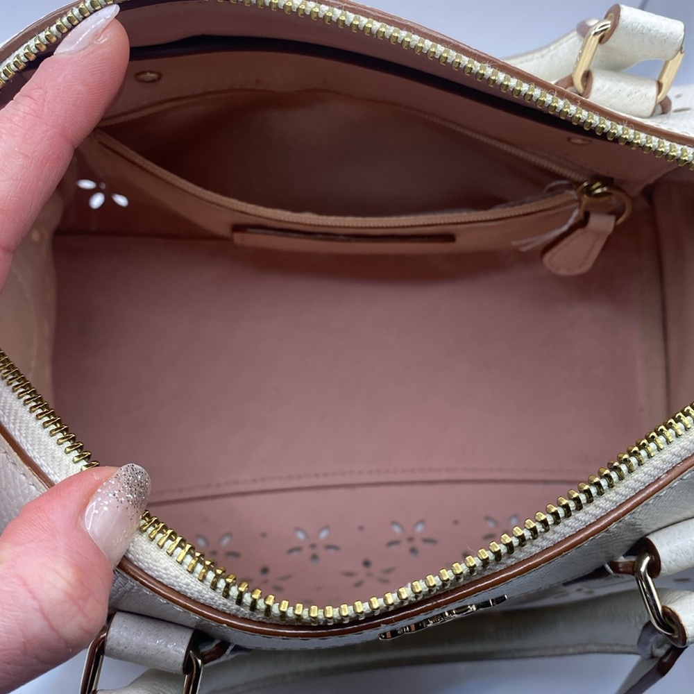 Coach white glitter satchel/crossbody - Picture 4 of 6